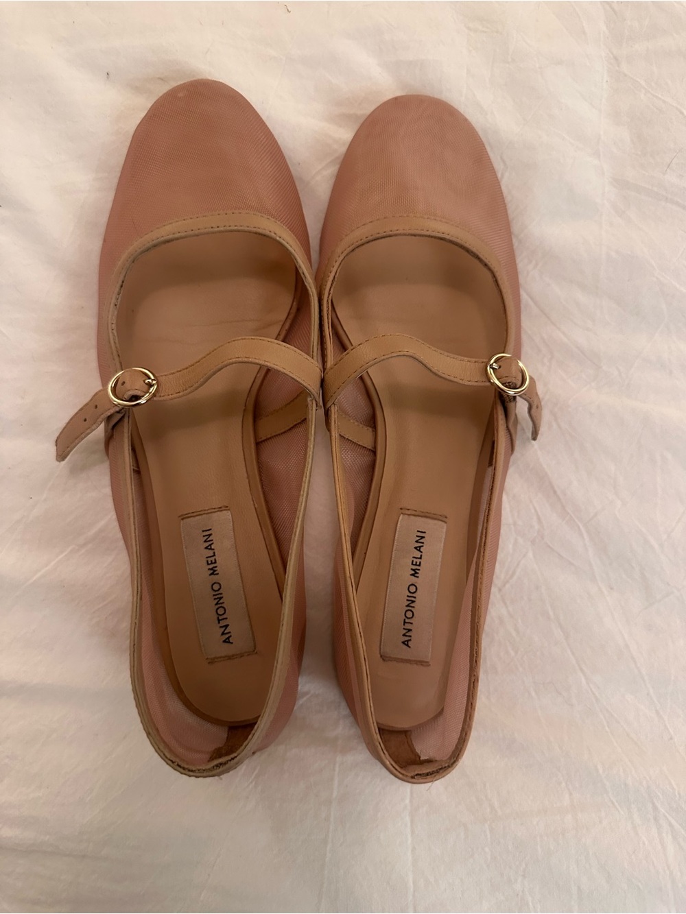 Antonio Melani Women's Nude Mesh Ballet Flats Size 7.5